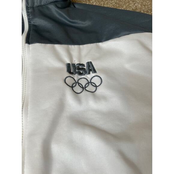 United States Olympic Committee  Size XL Jacket White & Gray Full Zip Made USA - Picture 5 of 10